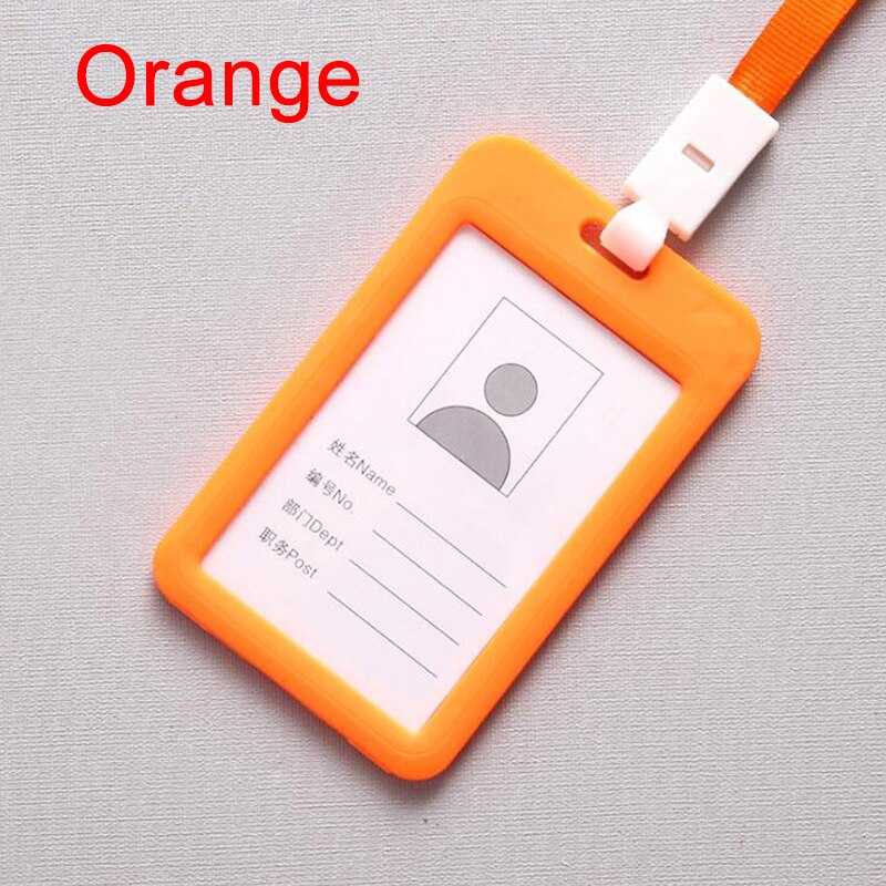Work Card Holder With Rope Student Plastic Staff Name ID Card Employee Badge Work Certificate Identity Badge 1Pc: OG