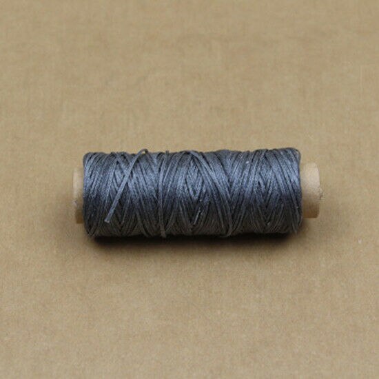 1mm Leather Sewing Flat Waxed Thread Wax String Hand Stitching Craft 50M 150D: Dark gray