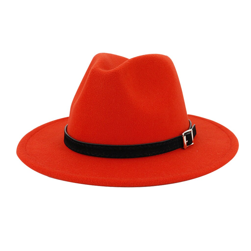 Verstelbare Vintage Hoed Mannen Vrouwen Brede Hoed Met Riem Gesp Outbacks Hoeden Katoen Sombrero Hombre Czapka Touca Cappello Kapelusz: Orange