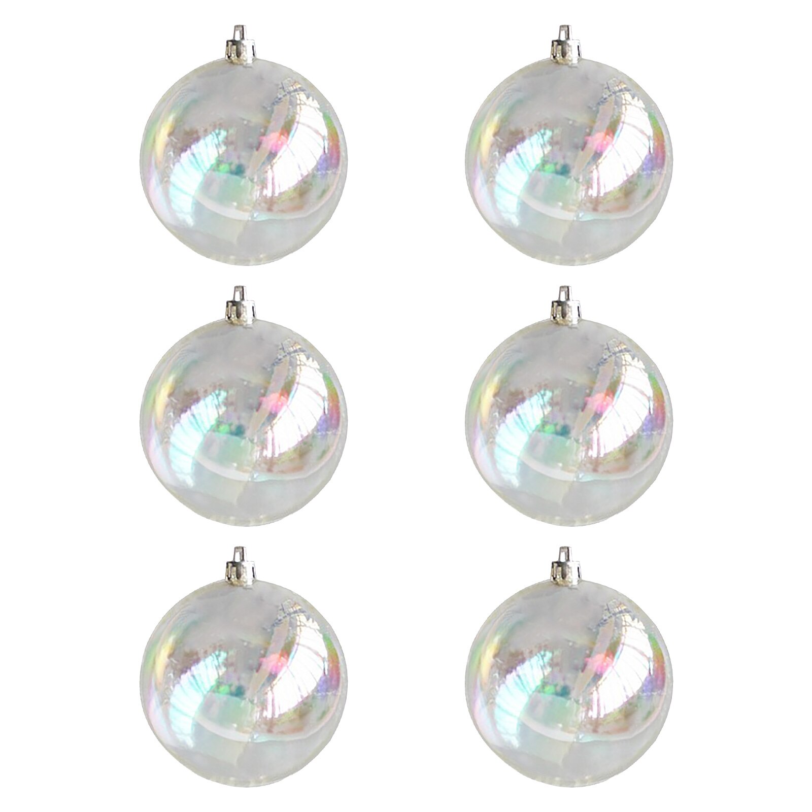 Christmas Balls Ornament Pendant Clear Fillable Plastic Ball Wedding Party Garden DIY Christmas Tree Hanging Ornament: Transparent / 4cm