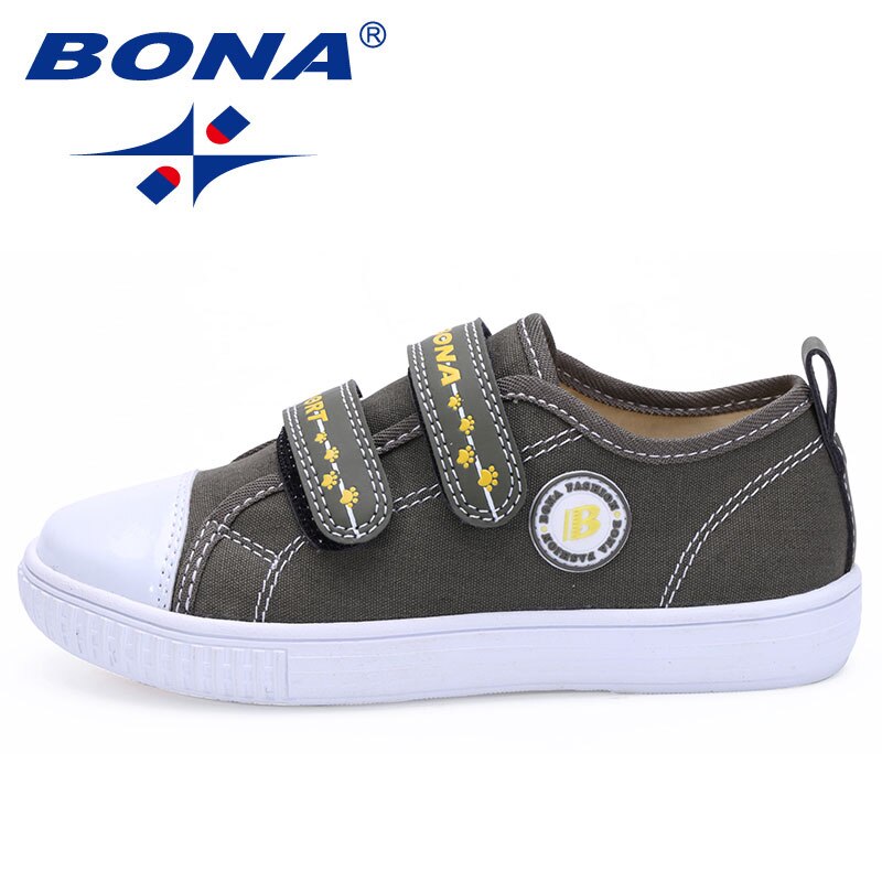 Bona novo estilo crianças sapatos de lona hook & loop meninos sapatos casuais sapatos caminhada ao ar livre tipos confortáveis rápido frete grátis