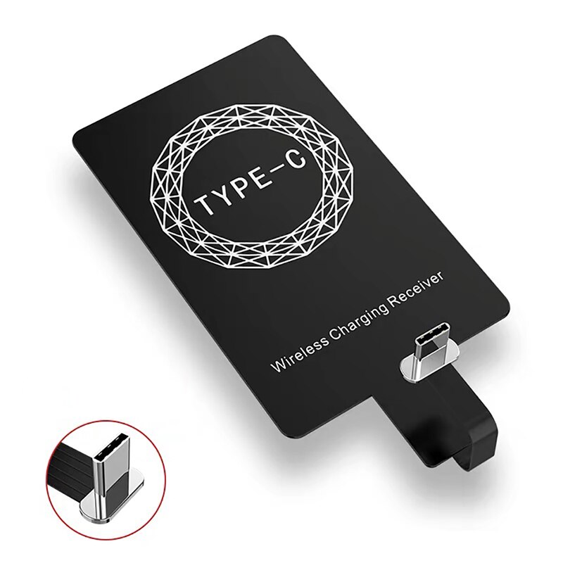 Support Qi Wireless Charger Receiver Adapter for iPhone Samsung Galaxy xiaomi redmi Receiver Coil Micro USB Type-C Phone Charger: Type C