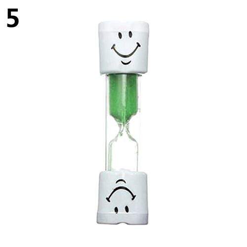 Børn børn tandbørstning timer 3 minutter smilende ansigt sandglas timeglas bruser timeglas sand timer ur sandglas: Grøn