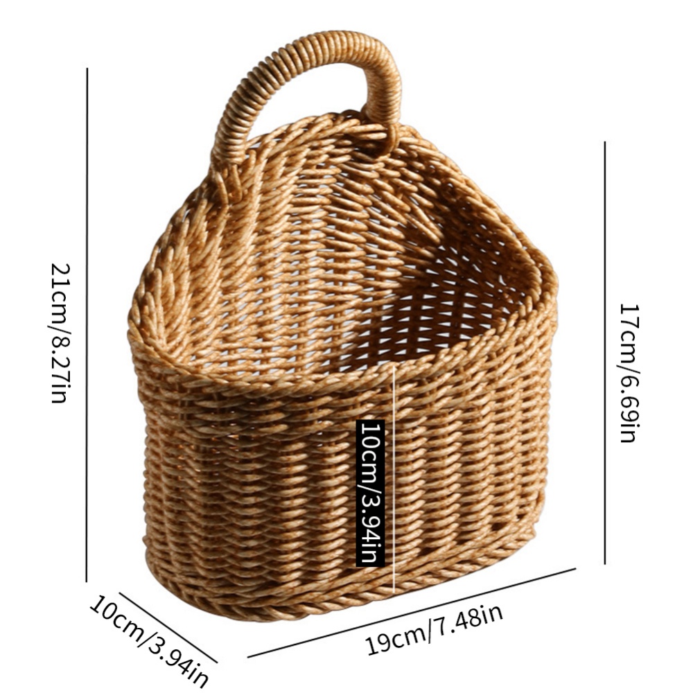 Cesta de almacenamiento de cocina con asa, sala de estar tejidas para cestas colgantes, organizador de artículos diversos de frutas, maceta de flores y plantas, decoración del hogar