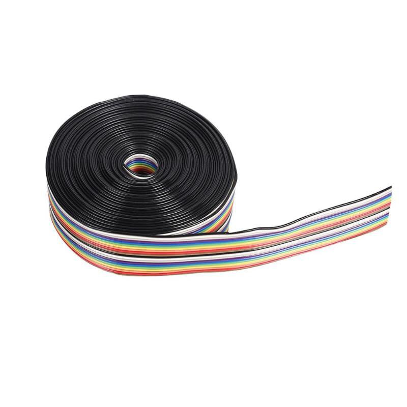 1 Meter 5M 1.27mm 10P 20P 40P DuPont Cable Rainbow Flat Line Support Wire Soldered Connector 20 Way pin For Arduino PCB Diy Kit