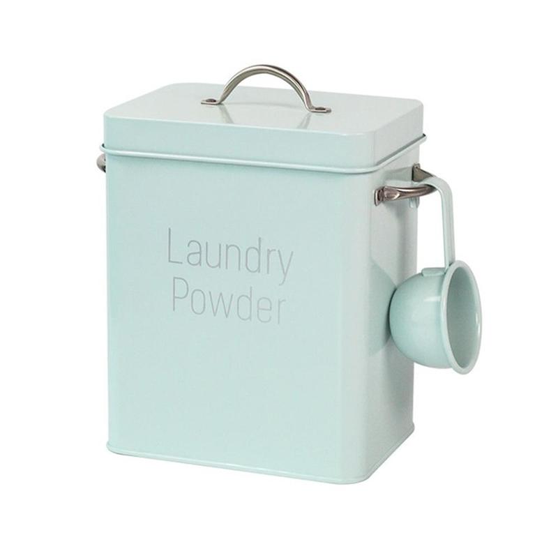 1 PCS Nordic Wind Ins Wind Wash Powder Bucket 3kg Multifunction Household Box Covered Storage Accessories Rice Snacks: green