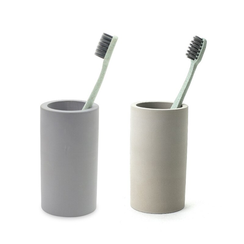 Bathroom Diatomite Toothbrush Cup Quick Water Absorbent Toothbrush Cup Toothbrush Holder Light Grey/Dark Gray/
