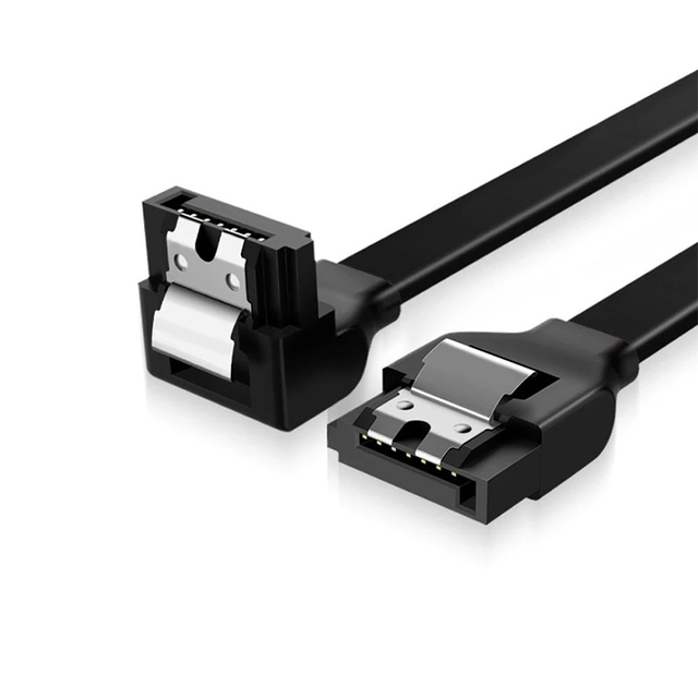 Adaptador de Cable SATA 3,0 a disco duro SSD HDD Sata 3, Cable recto de ángulo recto, Cable plano de PVC muy resistente: Blanco
