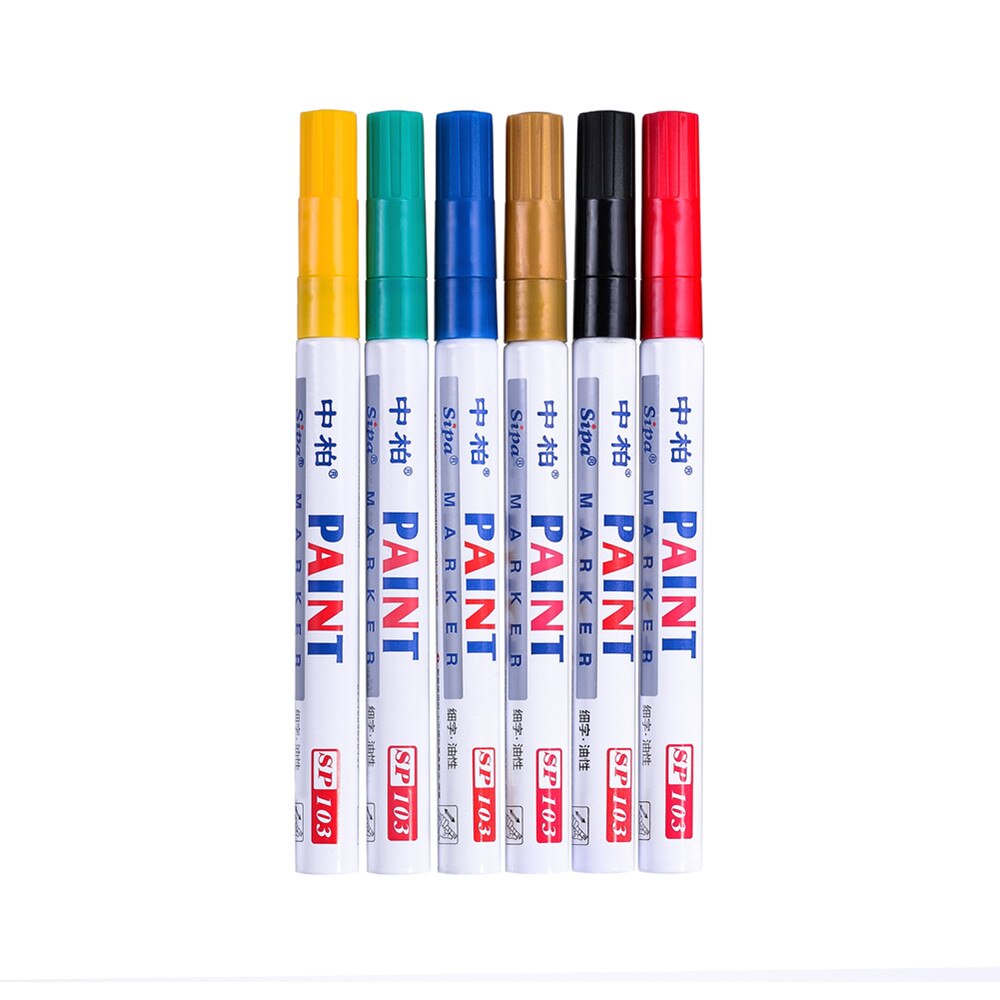 Rotuladores permanentes impermeables a base de aceite de 8 colores para pintura de cerámica, neumáticos de coche, Metal, de paquete, decoración de , vidrio