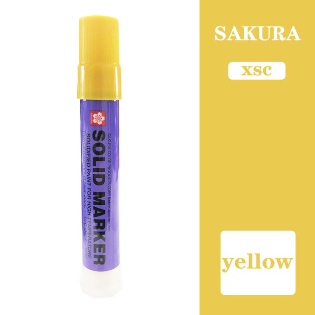 1 stk sakura xsc fast maling penn høy temperatur industriell metallmarkør grov vanntett stor pennøkkel student fast tusjpenn: Gul
