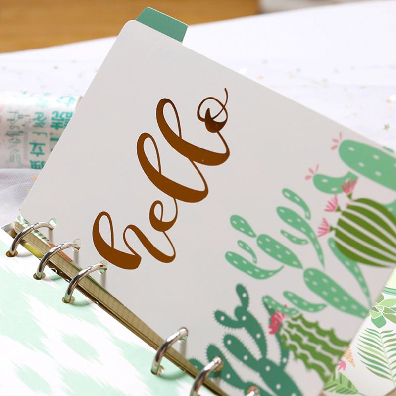 Separador de hojas sueltas para cuaderno, separador de índice de 6 agujeros, planificador de papel diario, carpetas, suministros de papelería para estudiantes, A5, A6, 1 Juego