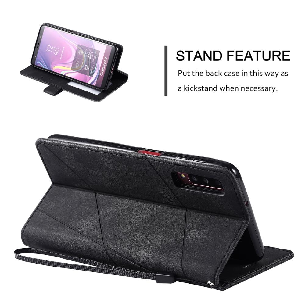 A7 Lederen Case Op Voor Samsung Galaxy A7 SM-A750F Case Etui Na Voor Samsung A7 ) a750 Flip Cover Phone Wallet Case