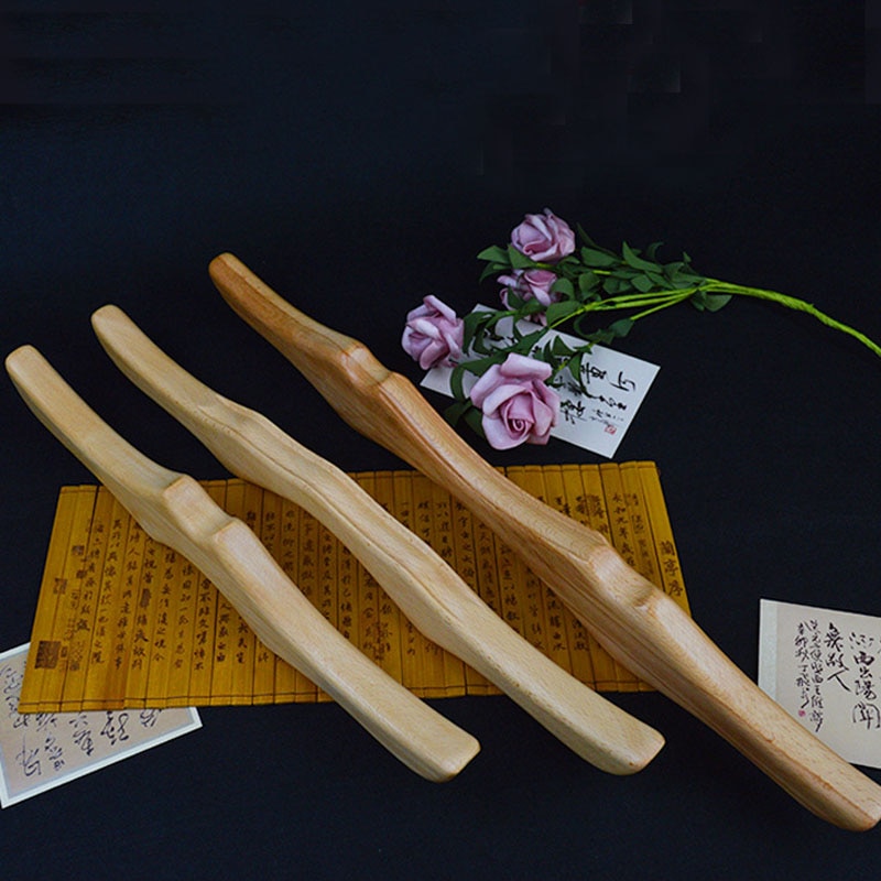 3Pcs Natuurlijke Beuken Massief Hout Schrapen Stok Body Gua Sha Massage Spa Therapie Tool Reflexologie Guasha Ontspanning Rolling Bars