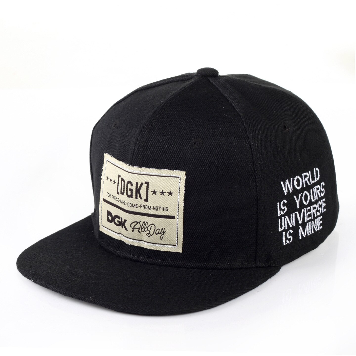 Euro-American DGK Camouflage Trucker Hat Hip-hop Baseball Cap Men Running Cap Women Couple Snapback Hat: Black