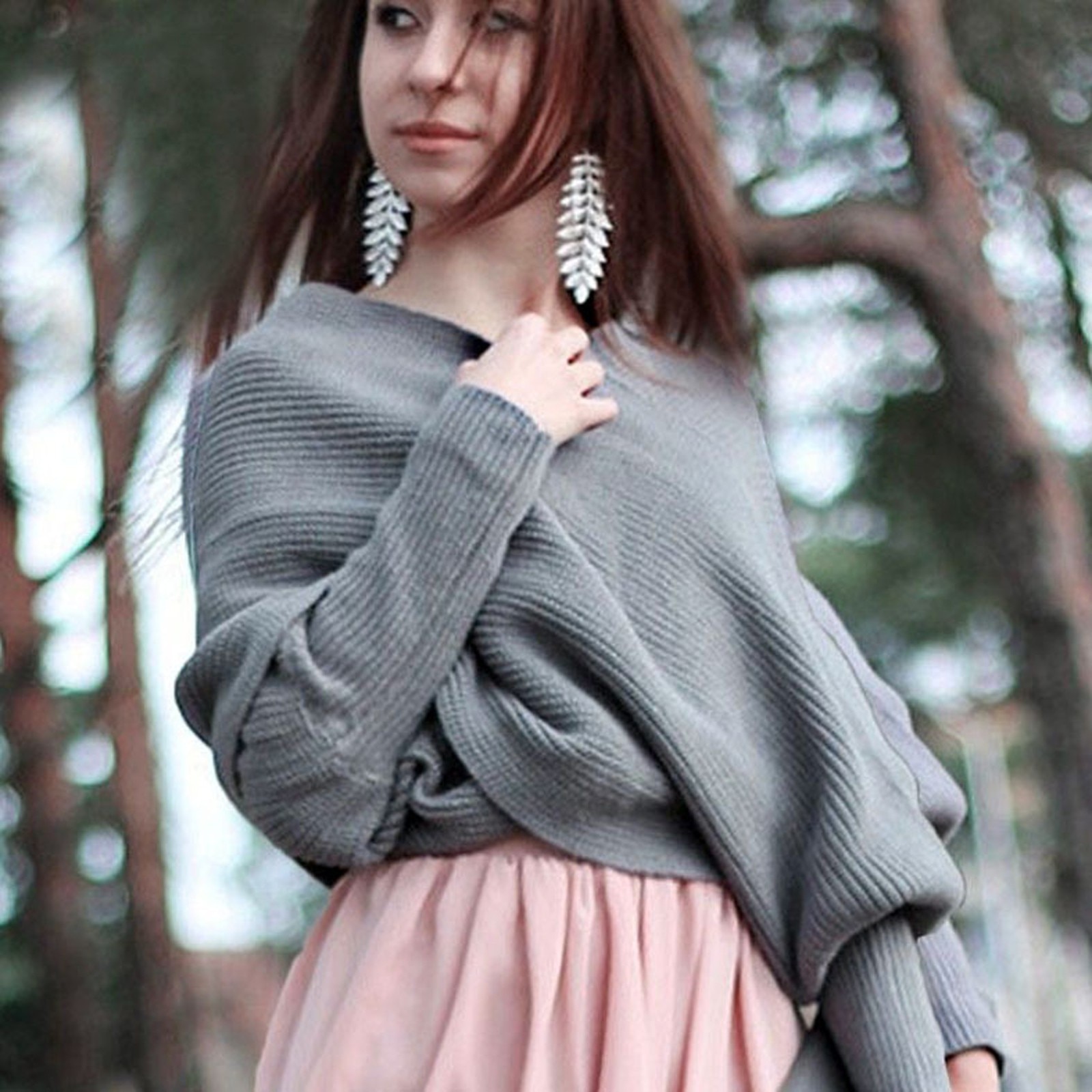 Poncho à manches chauve-souris pour femme, col bateau, écharpe, tricot doux, châle d'hiver, 40 #