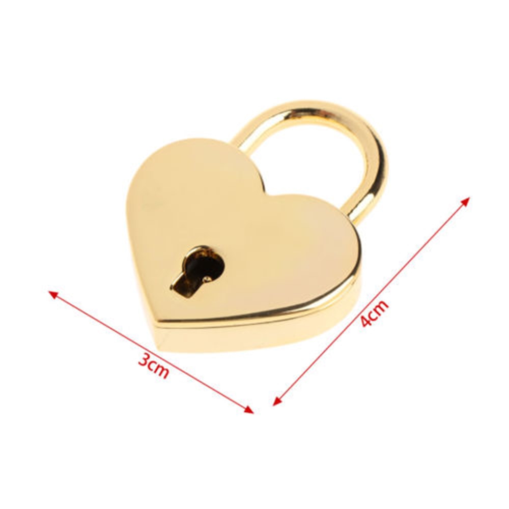 Mini Heart Shape Suitcase Luggage Case Locker Padlock & Key Security Home Appliance Luggage Locks Travel Accessories