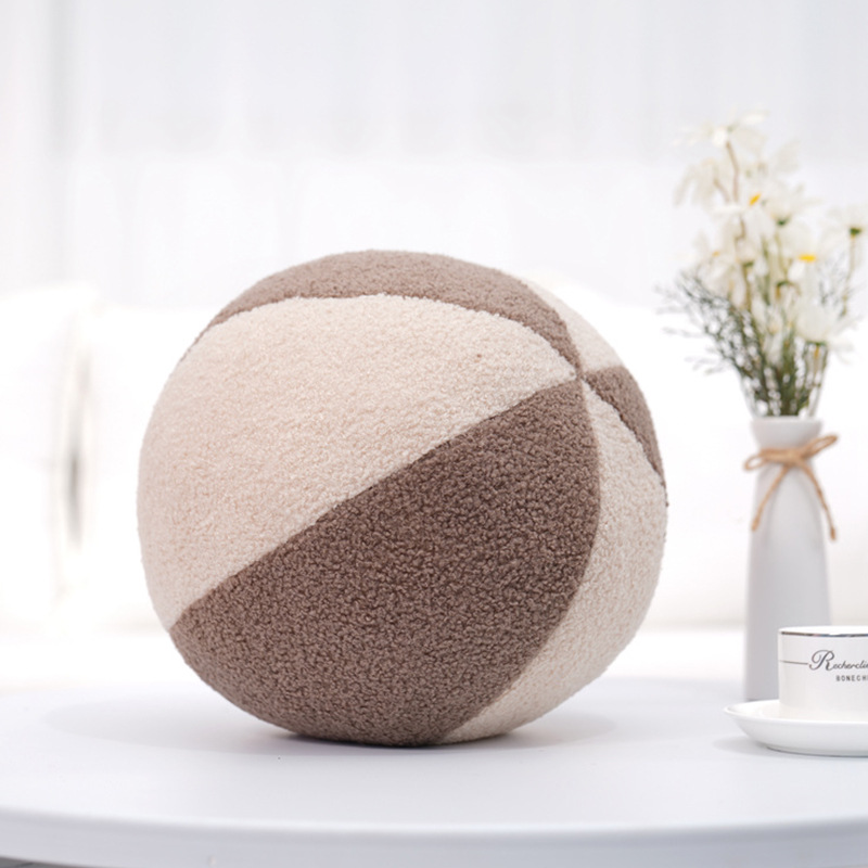 Baby Pillow Nordic Ball Pillow Studio Photography Prop Sofa Cushion Children's Room Decoration Doll P2: Silver