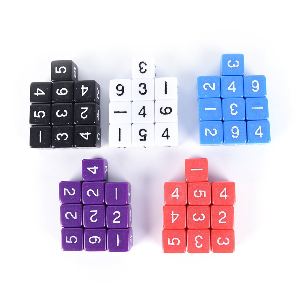 10Pcs D6 Dobbelstenen 6 Zijdig Sterven Met Nummers Voor Grappige Partij Club Pub Board Playing Game Accessoire 5 Kleuren