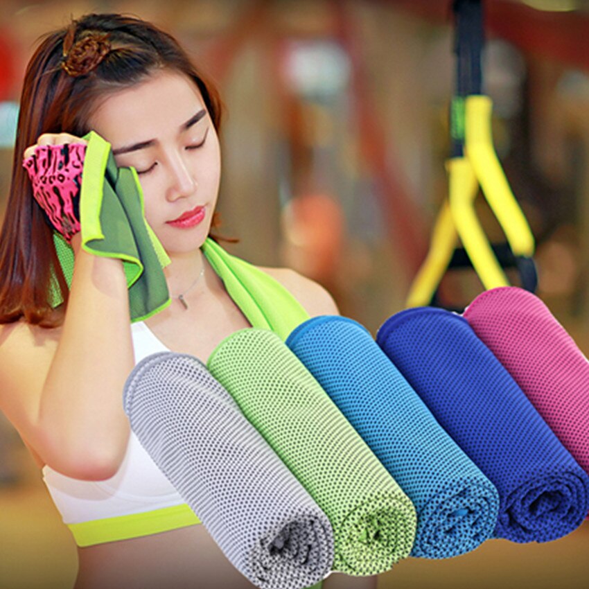 Sport Handdoek Microfiber Stof Cooling Handdoek Ijs Koude Kille Gym Hardlopen Fietsen Sneldrogende Zweet Jogging Mannen Vrouwen Hand gezicht