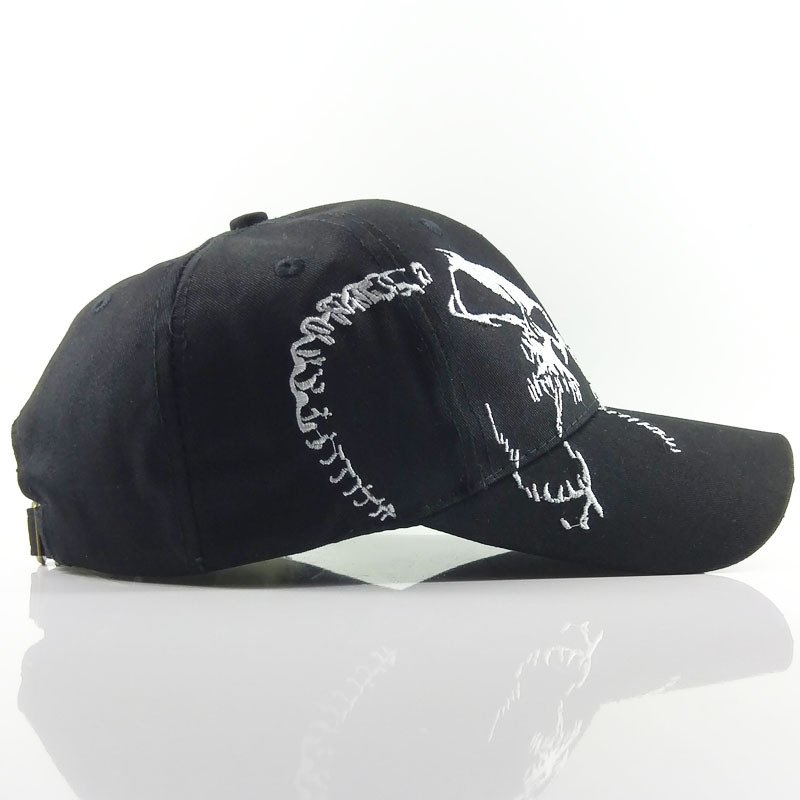 Casquette de Baseball avec tête de mort pour hommes et femmes, chapeau de sport de plein air délavé, bord aiguisé, rétractable