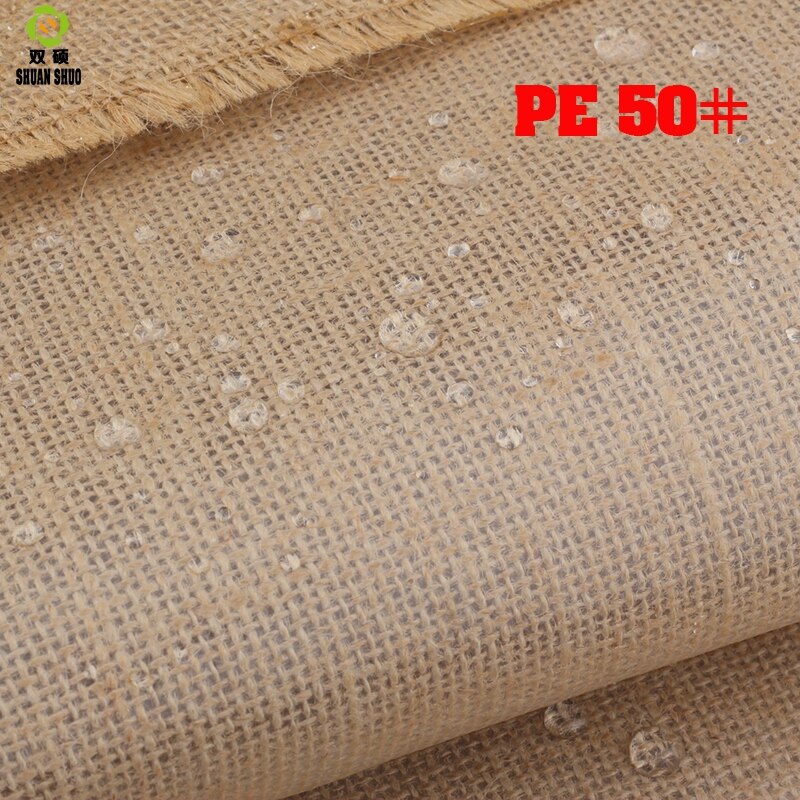 ShuanShuo 30 #-80 # tela de yute saco de lino tela para trabajo manual DIY, bolsas de almacenamiento decoración de Navidad 160*50cm