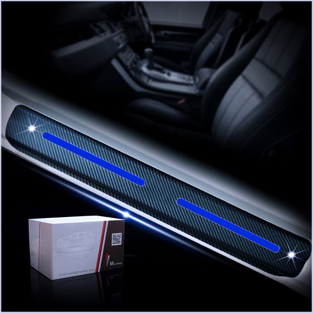 Carbon Fiber Sticker Car Door Sill Protector Scuff Plate For JAGUAR XF Car Accessories Stickers Car-Styling 4pcs