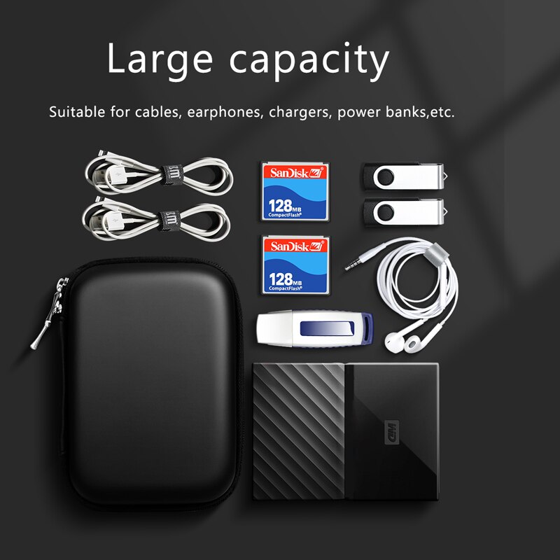 BUBM 2.5 "Externe Harde Schijf Case, HDD Case Bescherm Tas voor Seagate Samsung WD, power Bank Hard Case Usb-kabel Opbergtas