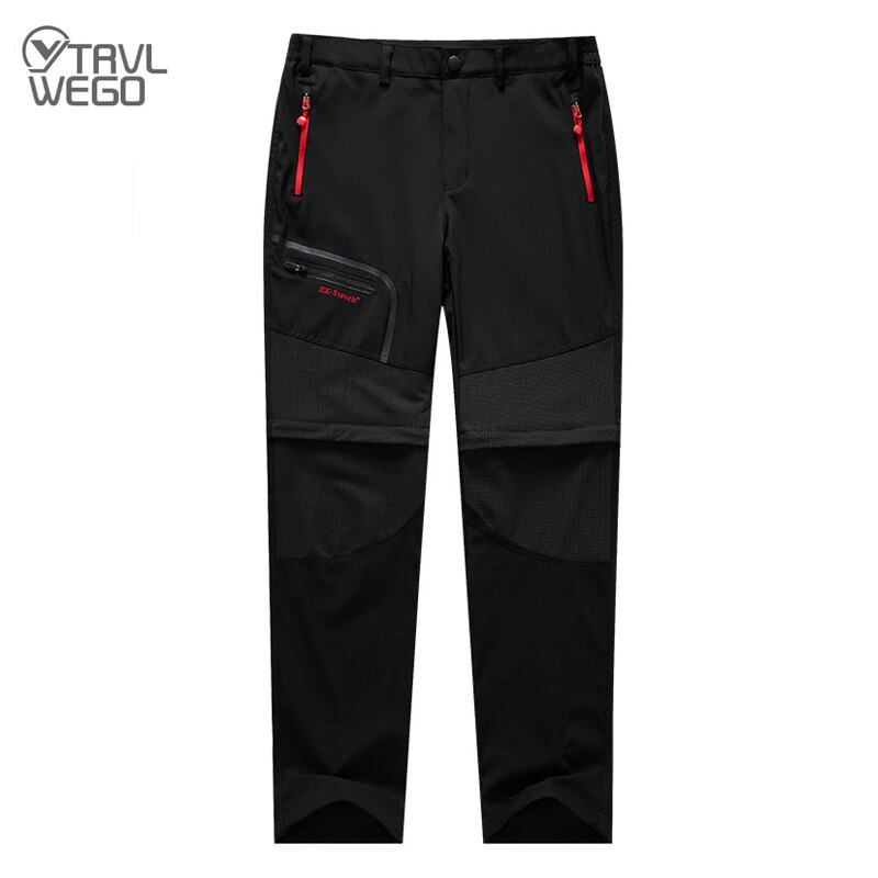 TRVLWEGO Outdoor Men Women Detachable Hiking Pants Quick Dry Breathable Summer Camping Trekking Fish Waterproof Sport Trousers