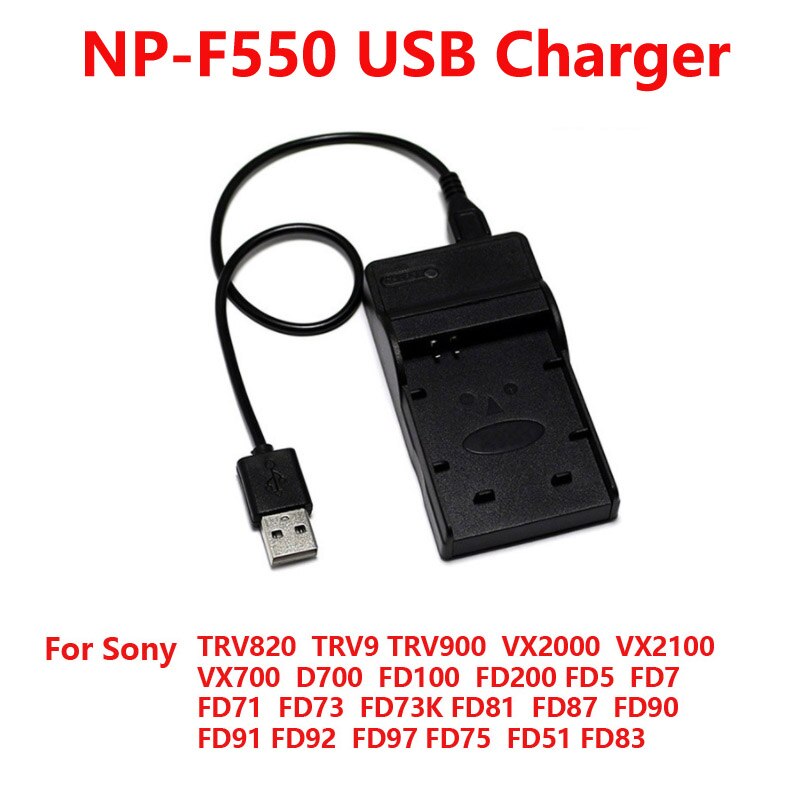 Usb-poort Digitale Camera Batterij Oplader Voor Sony NP-BN1 NP-BX1 NP-F550 NP-FH50 NP-FH100 NP-FR1 NP-FW50 NP-FZ100 NP-BD1 FD1