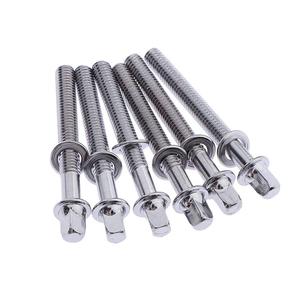 20 piezas por lote de tornillos de tambor. 35.42.45.50.55.60.65.70.75mm Imperial 7/32 especificación, tornillo de tambor de Color plateado para perno M5