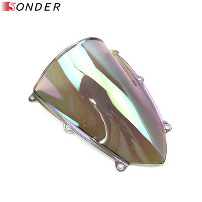 Parabrisas de doble burbuja para coche, accesorio para Honda CBR 600, 2007, 600RR, F5, CBR600RR, CBR600 RR, 07, 08, 09, 10, 11, 12: Clear iruidium