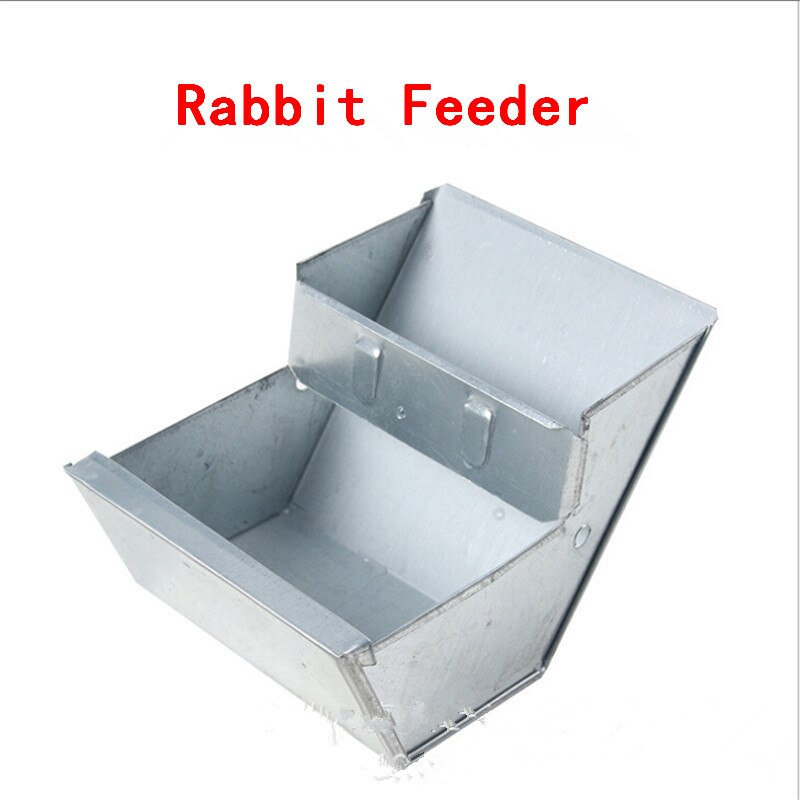 Pro Rabbit Hutch Trough Feeder Drinker Bowl For Rabbit Farming Animal Equipment Tool Farm Animal Feeding Watering Supplies