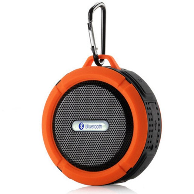 Draagbare Mini Bluetooth Speaker Waterdichte Outdoor sport kleine partij Draadloze Auto Altavoz met Gesprekken Handsfree en Zuignap: orange