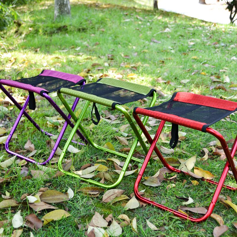 Outdoor Ademend Mesh Opvouwbare Vissen Stoel Ultra Licht Gewicht Draagbare Vouwen Camping Aluminium Picknick Vissen Stoel