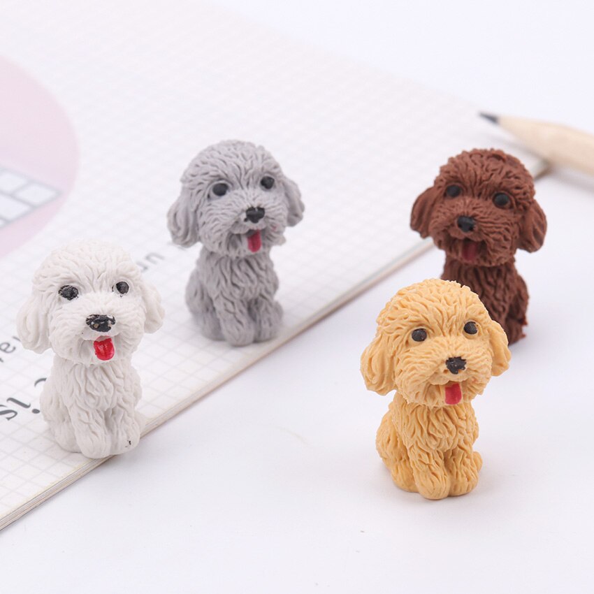1PC Cute Dog Rubber Eraser School Office Stationery Supplies Pencil Correction Tools Drawing Accessories Student Kids