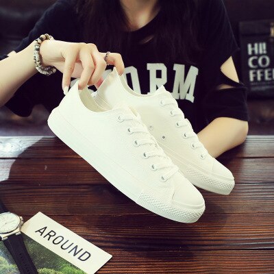 Män canvas skor mango gul klargula sneakers spets  up 39-44 vita fritidsskor matchar alla snyggt runt huvud: Vit / 43