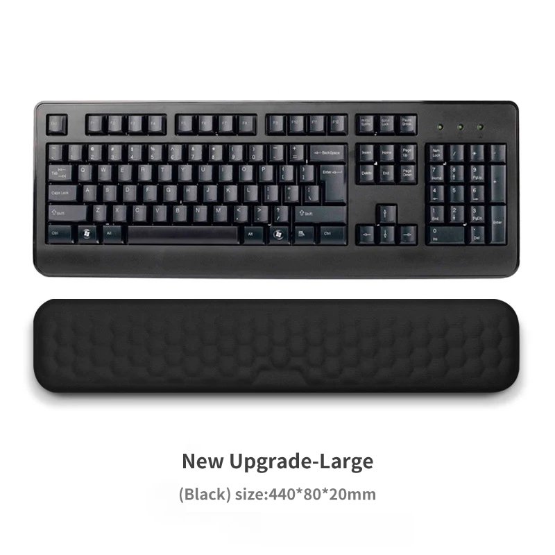 Polssteun voor toetsenbord, muis en toetsenbord, ergonomische polssteun voor computer, toetsenbord en laptop.: Donkergrijs