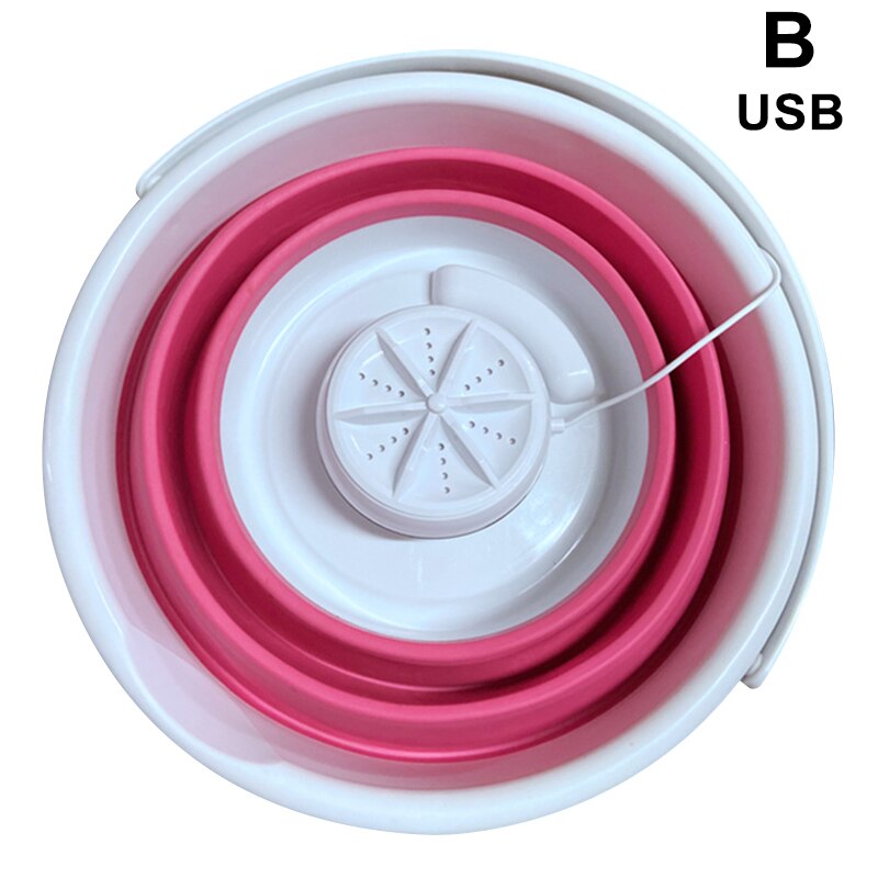 Portable Mini Turbo Washing Machine with Foldable Tub Compact Lightweight Travel Laundry Washer YE