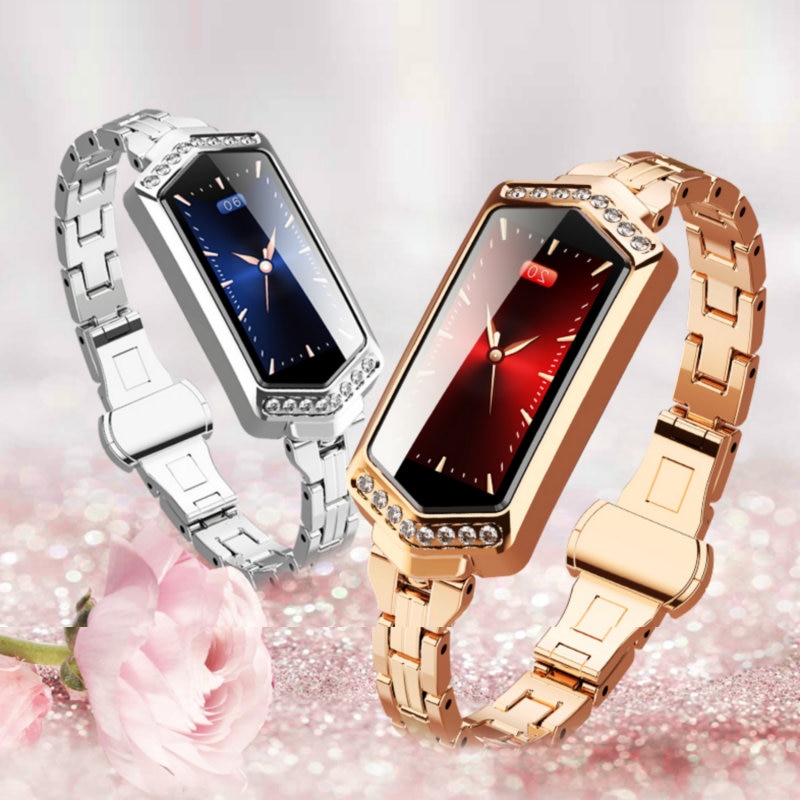 B78 kvinnor smart band fitness armband pulsmätare blodtrycksklocka fitness tracker smart armband för android ios