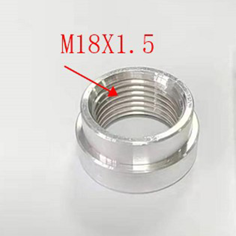 1/4NPT 1/2NPT 3/8NPT 1/8NPT 3/4NPT M16X1.5 M18X1.5 Female Aluminium Weld Nut Fitting Weld Round Bung: Silver