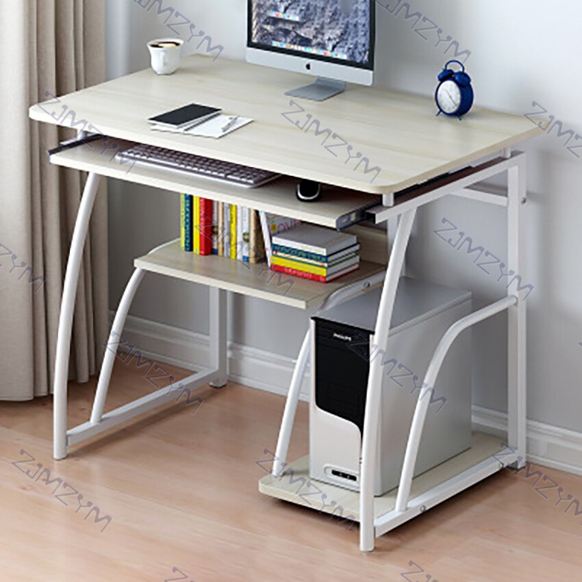 70cm Desktop Computer Desk With Keyboard Bracket Modern Study Writing Desk Laptop Notebook Table Home Office Work Furniture: maple color