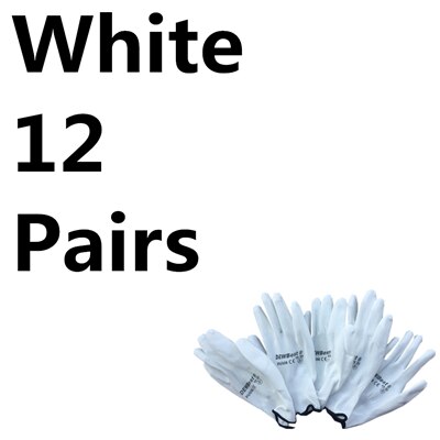 DEWBest 12pairs pu wprking glove PPE Safety Equipment Safety Hand Gloves Working Safety Gloves with: Blue / XL