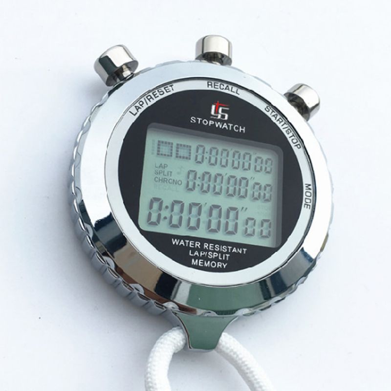 Silent Stopwatch Countdown Timer 1/100s Accuracy Large Display Memory Alarm