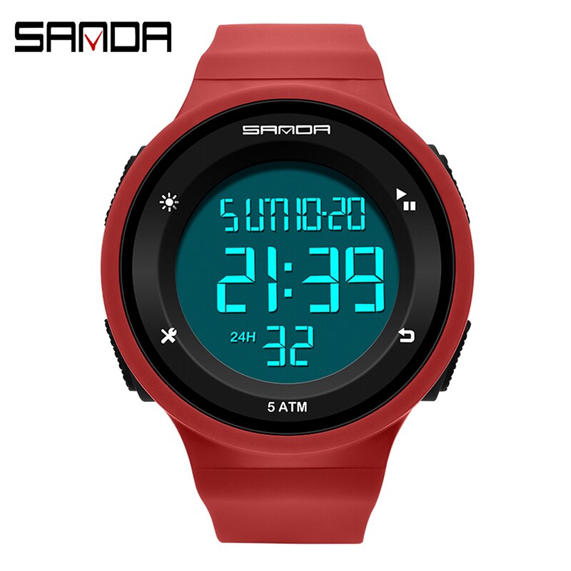 Digitale dameshorloges, jongens, meisjes, studenten, led siliconen horloge, roze, mooie digitale dameshorloges, alarm, vrouwelijke relogio
