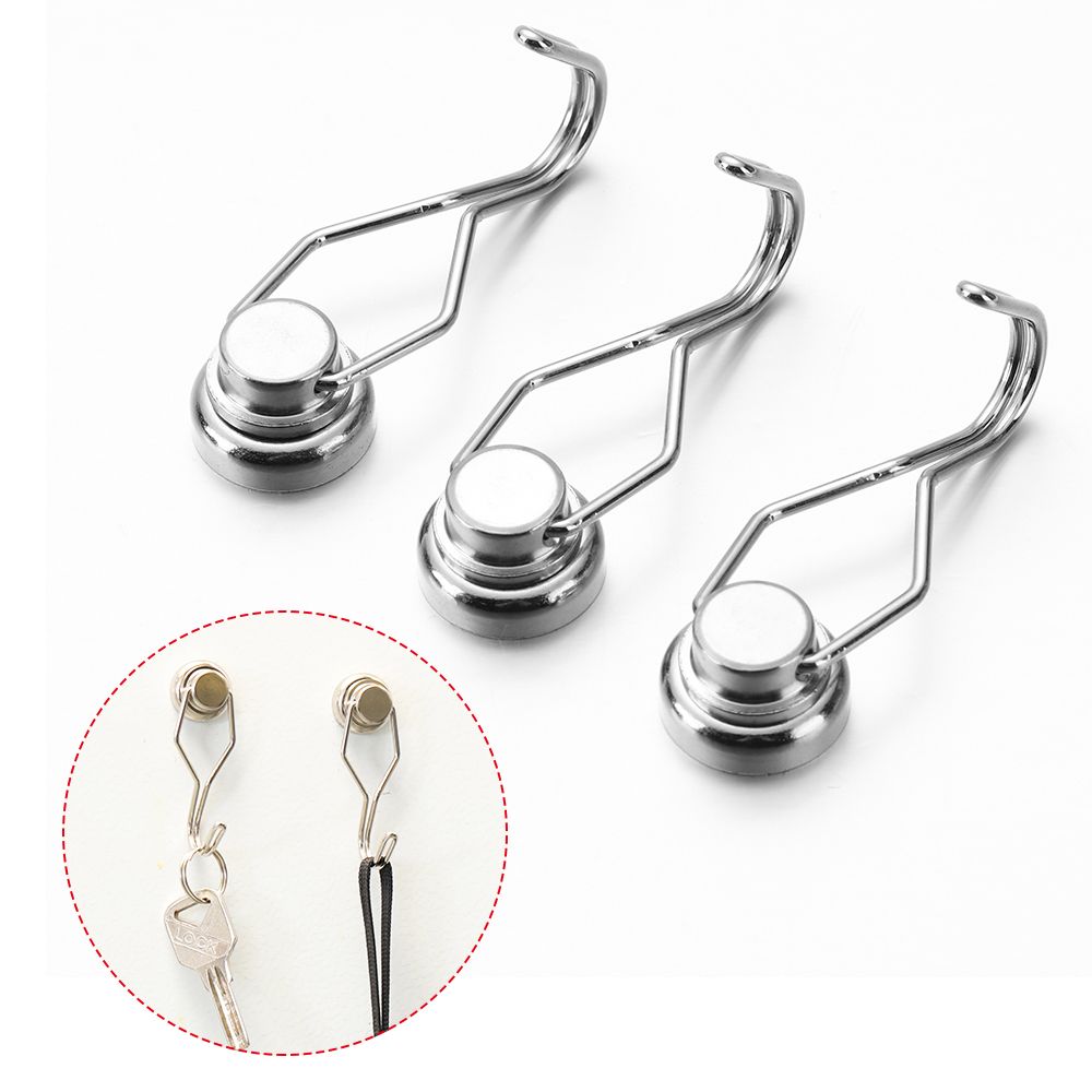 3Pcs 360 ° Swivel Magnetische Haak Sterke Magneet Haken Koelkast Magnetische Opslag Rekken Huishoudelijke Badkamer Accessoires