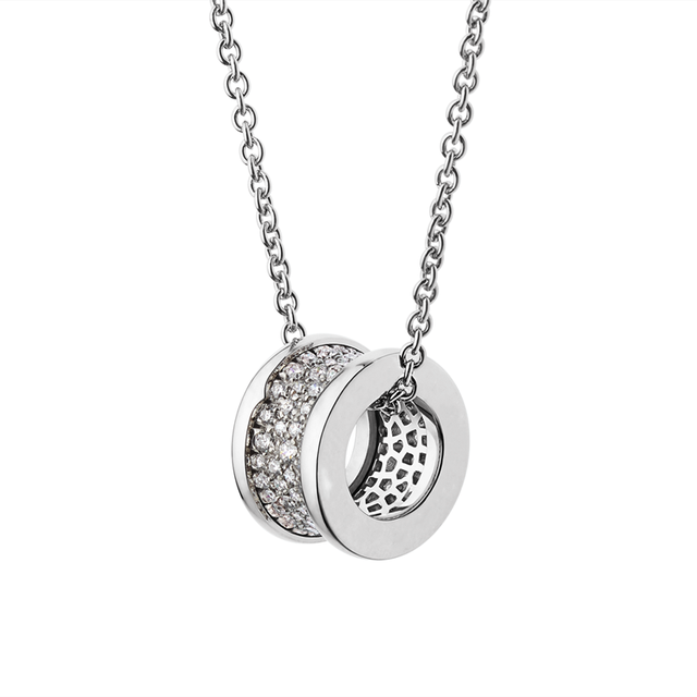 Europe and the United States sterling silver s925 small waist full of diamond accessories white shell gold-plated necklace: B-013