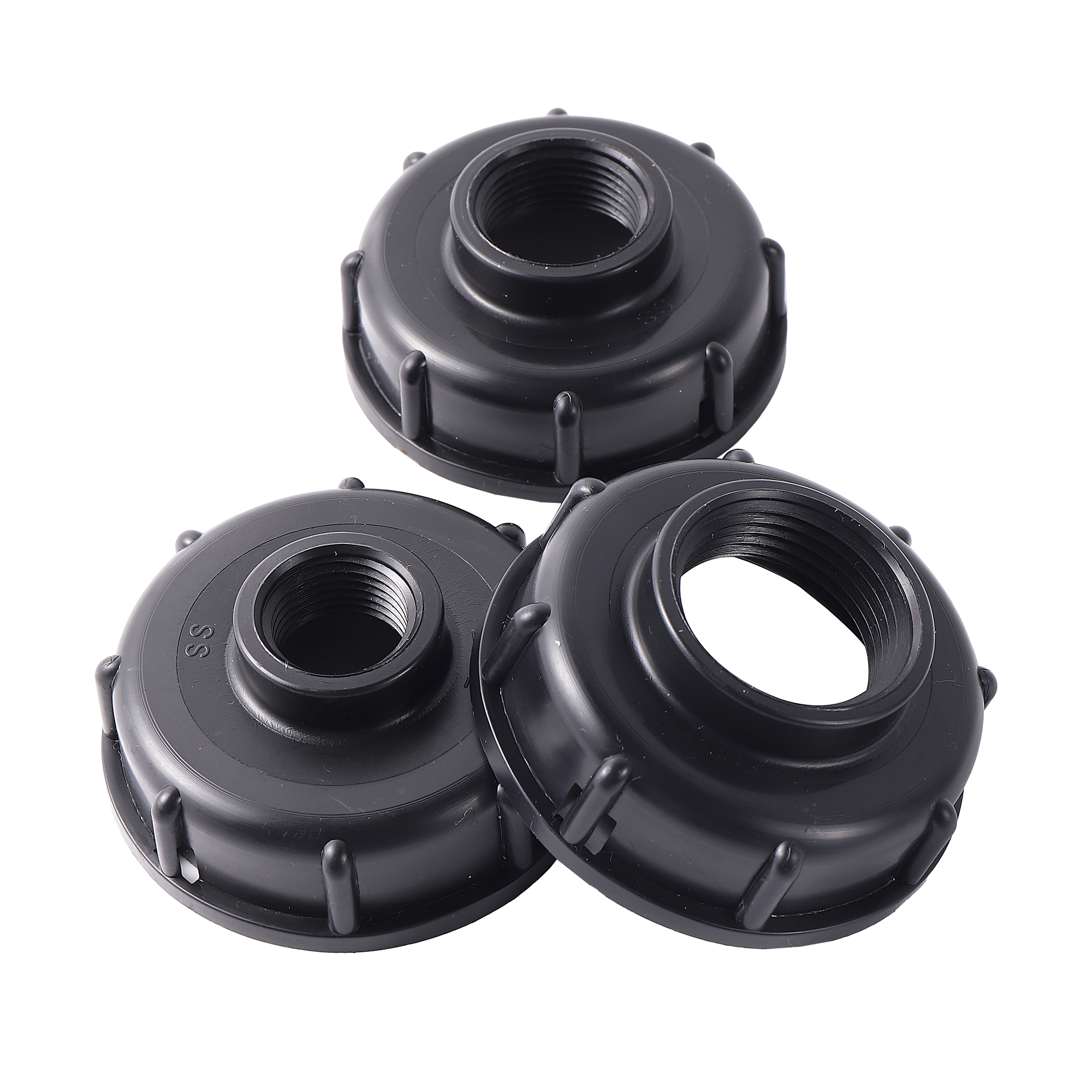 Durable IBC Tank Fittings Universal S60X6 Coarse Threaded Cap 60mm Female Thread To 1/2 ", 3/4", 1 " Water Tap Adapter Connector