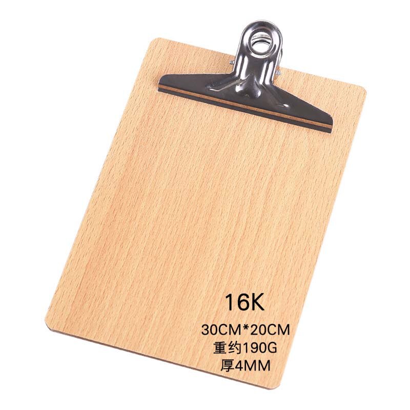 Portapapeles de madera A4, Bloc de madera para escribir, carpeta para documentos A4 16K 32K: Amarillo