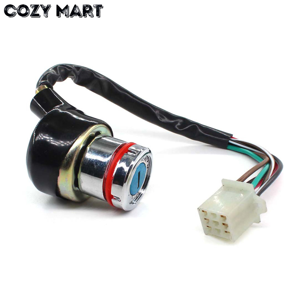 Motorcycle Ignition Switch 3 Position 6 Wire With 2 Keys fit for Harley Bobber Scooter Chopper ATV Go Kart