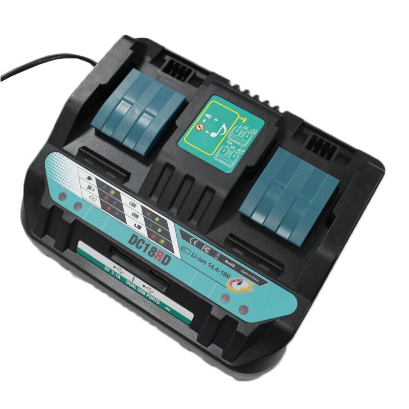 18V DC18RD Dual Poorten Batterij Oplader voor Makita 14.4V-18V Lithium-Ion Batterij BL1415 BL1430 BL1830 BL1840 BL1850 BL1850B